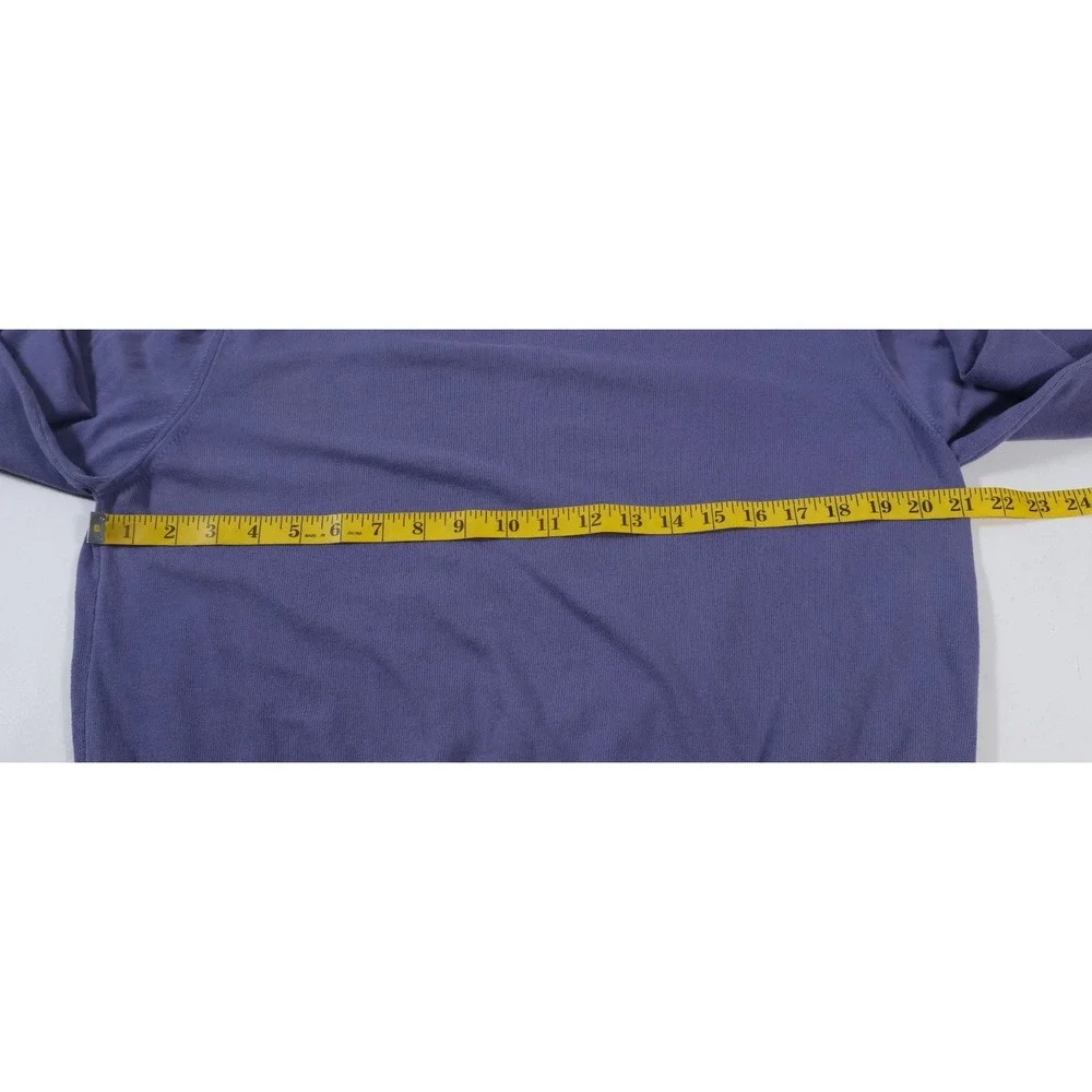 Toscano Sweater Mens M Purple Patrick‎ Assaraf V-Neck Cotton Knit Made In Italy